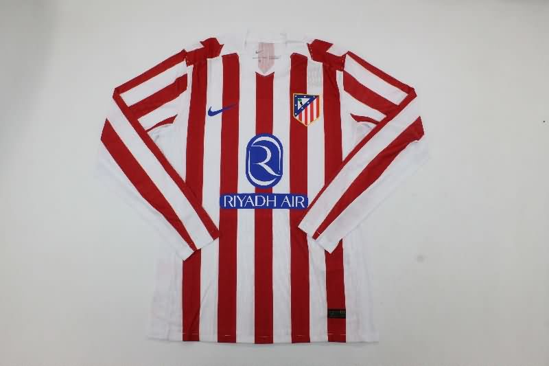 AAA Quality Atletico Madrid 25/26 Home Long Sleeve Soccer Jersey (Player)