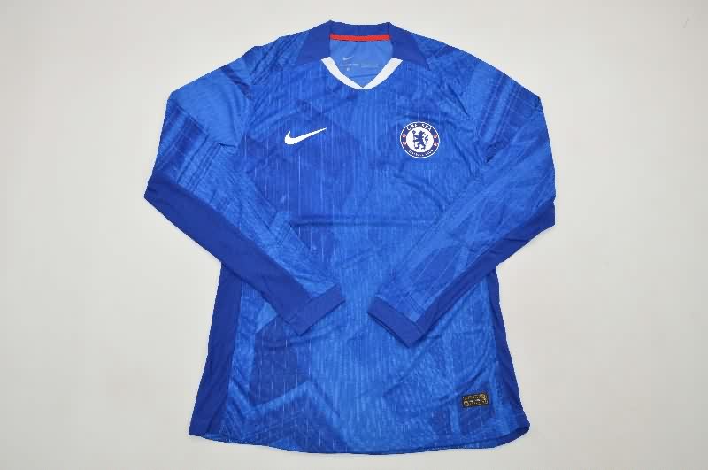 AAA Quality Chelsea 25/26 Home Long Sleeve Soccer Jersey (Player)