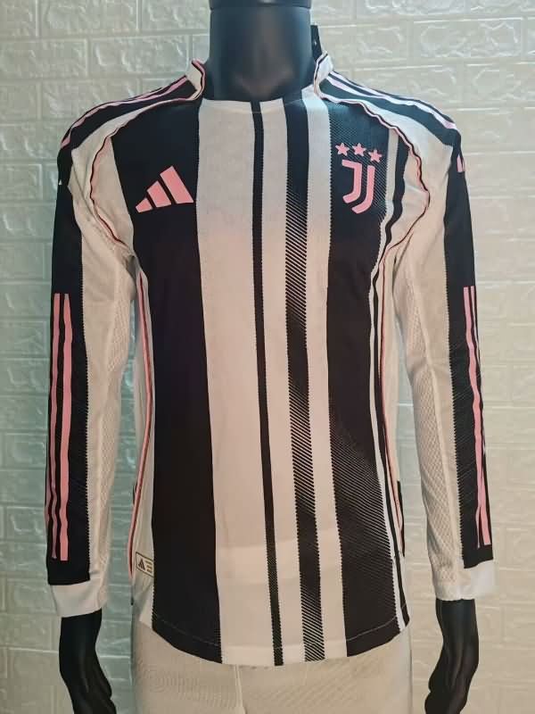 AAA Quality Juventus 25/26 Home Long Sleeve Soccer Jersey (Player)