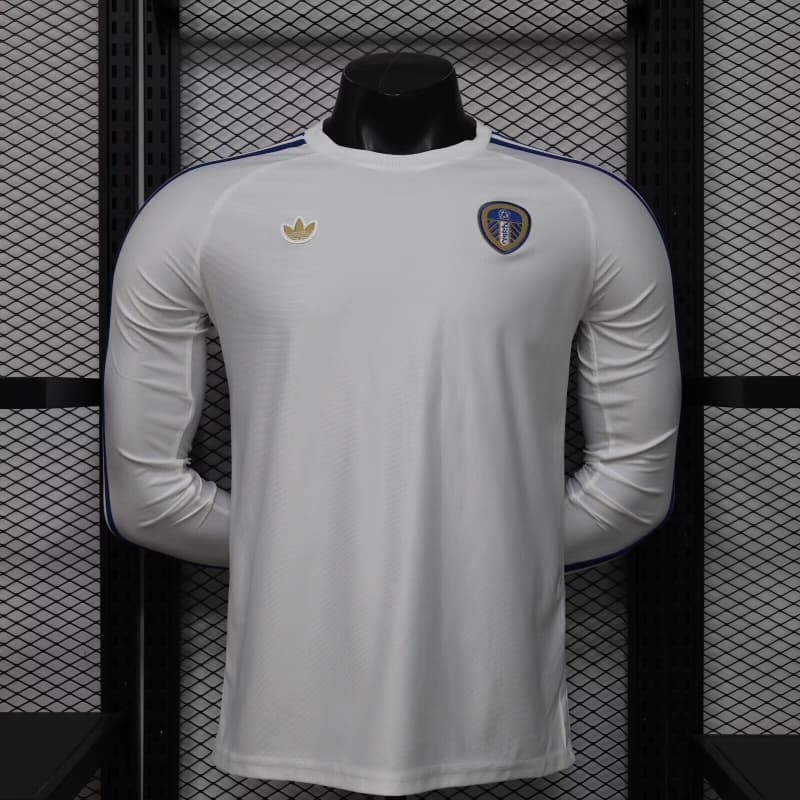 AAA Quality Leeds United 25/26 White Long Sleeve Soccer Jersey