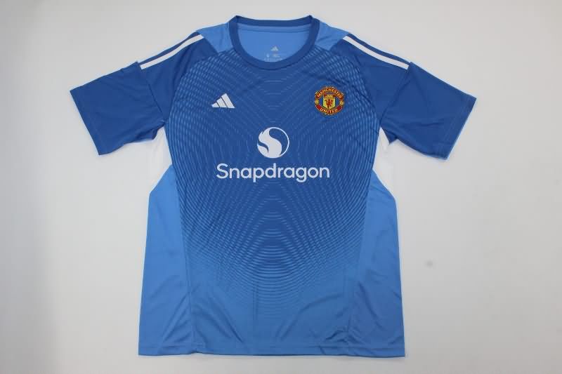 AAA Quality Manchester United 25/26 Goalkeeper Blue Soccer Jersey
