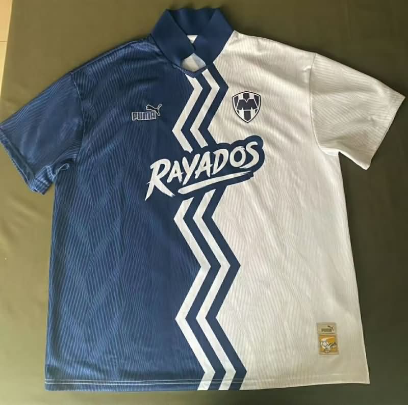 AAA Quality Monterrey 25/26 Dark Blue White Soccer Jersey