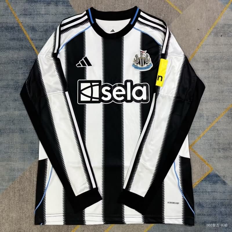 AAA Quality Newcastle United 25/26 Home Long Sleeve Soccer Jersey