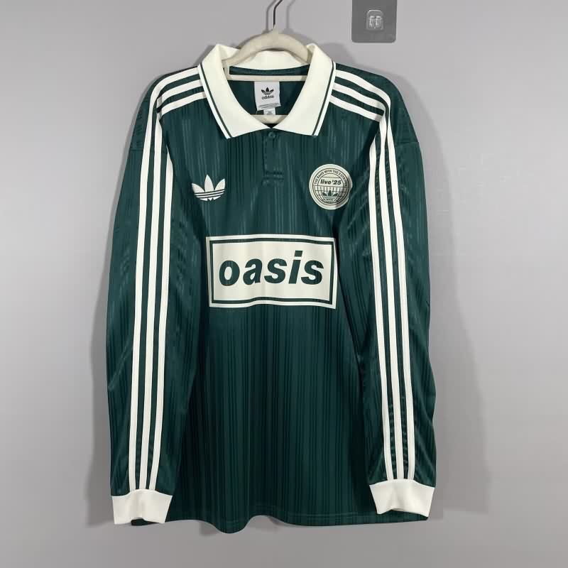 AAA Quality Oasis 2025 Green Long Sleeve Soccer Jersey