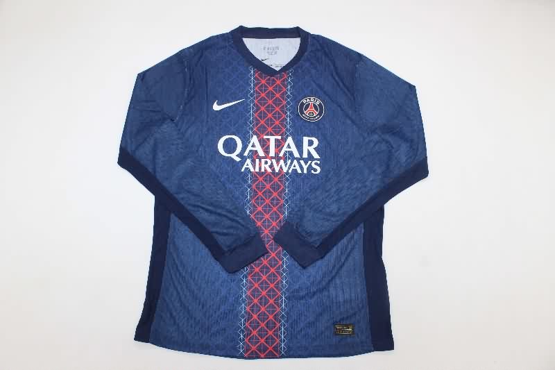 AAA Quality Paris St German 25/26 Home Long Sleeve Soccer Jersey (Player)