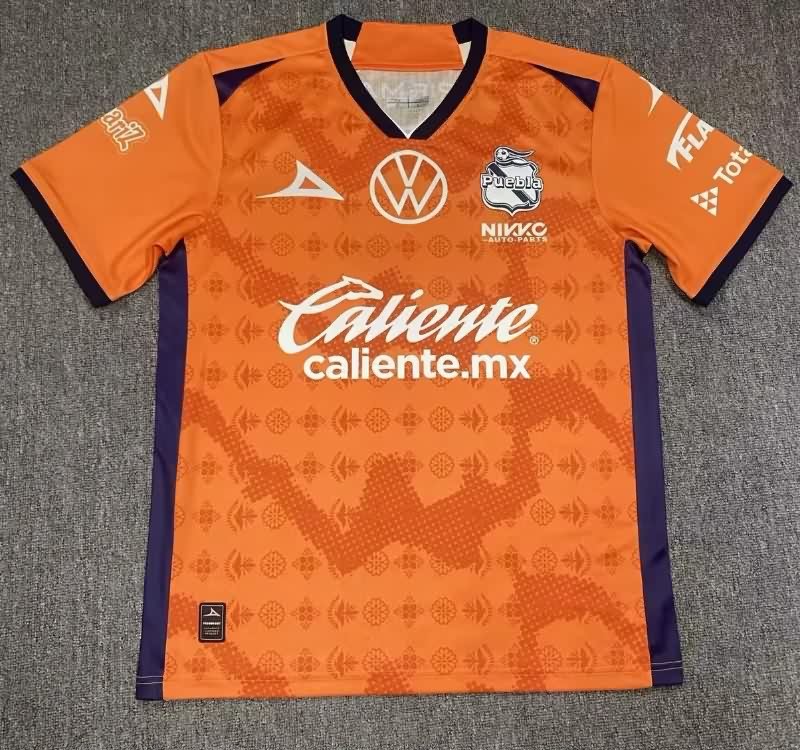 AAA Quality Puebla 25/26 Goalkeeper Orange Soccer Jersey (Player)