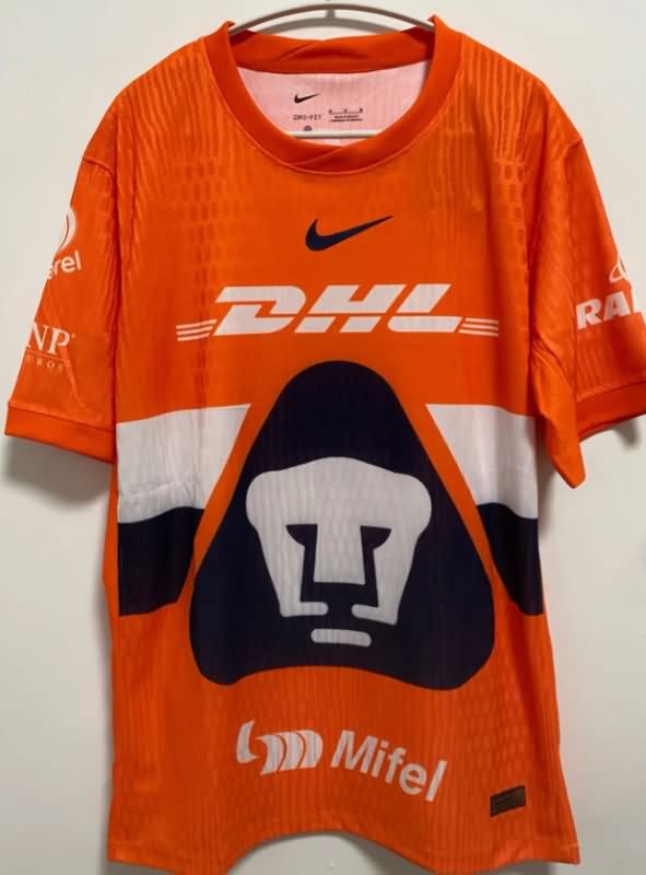 AAA Quality Pumas UNAM 25/26 Goalkeeper Orange Soccer Jersey (Player)