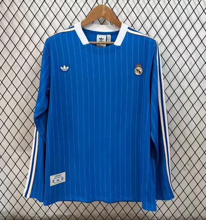 AAA Quality Real Madrid 25/26 Blue Long Sleeve Soccer Jersey