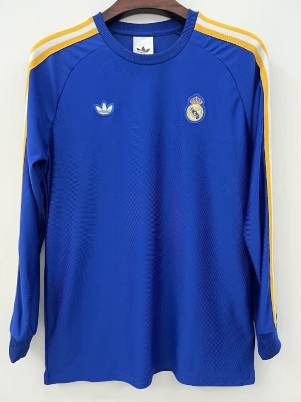 AAA Quality Real Madrid 25/26 Blue Long Sleeve Soccer Jersey 02
