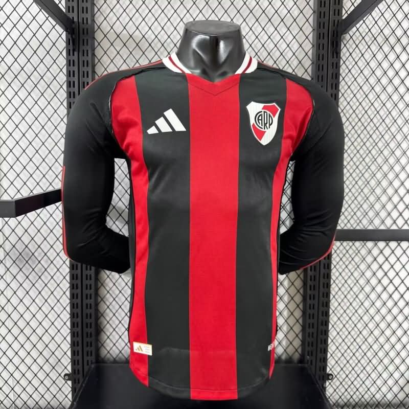 AAA Quality River Plate 2025 Away Long Sleeve Soccer Jersey (Player)