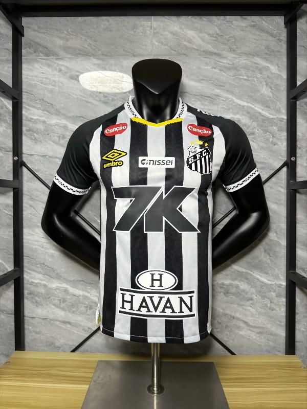 AAA Quality Santos 2025 Away Soccer Jersey With Sponsor (Player)
