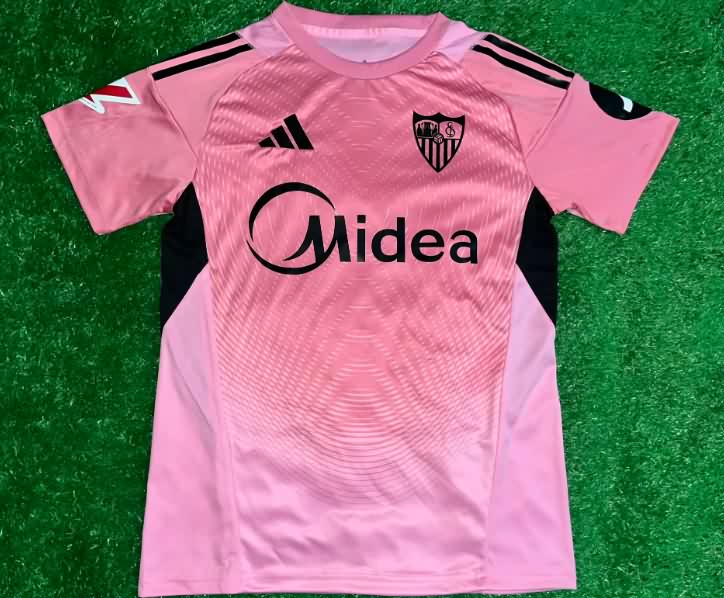 AAA Quality Sevilla 25/26 Goalkeeper Pink Soccer Jersey