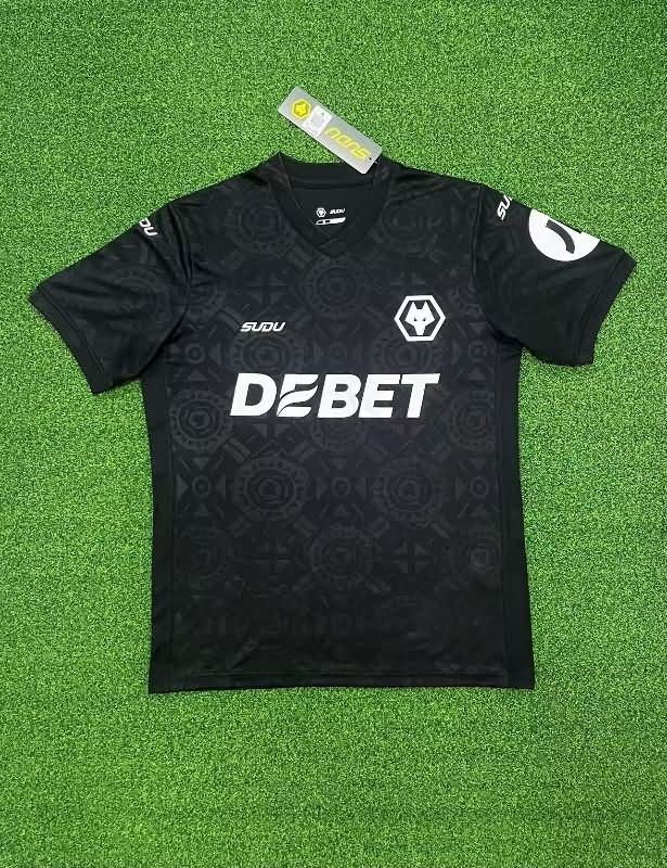 AAA Quality Wolves 25/26 Goalkeeper Black Soccer Jersey