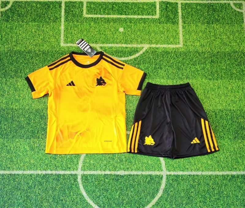 Kids AS Roma 25/26 Away Soccer Jersey And Shorts