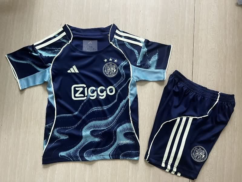 Kids Ajax 25/26 Away Soccer Jersey And Shorts Kids Ajax 25/26 Away Soccer Jersey And Shorts