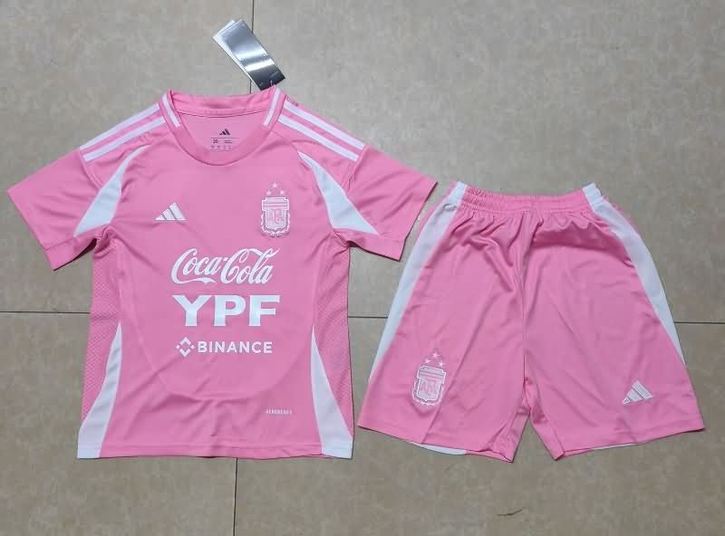 Kids Argentina 2025 Training Soccer Jersey And Shorts