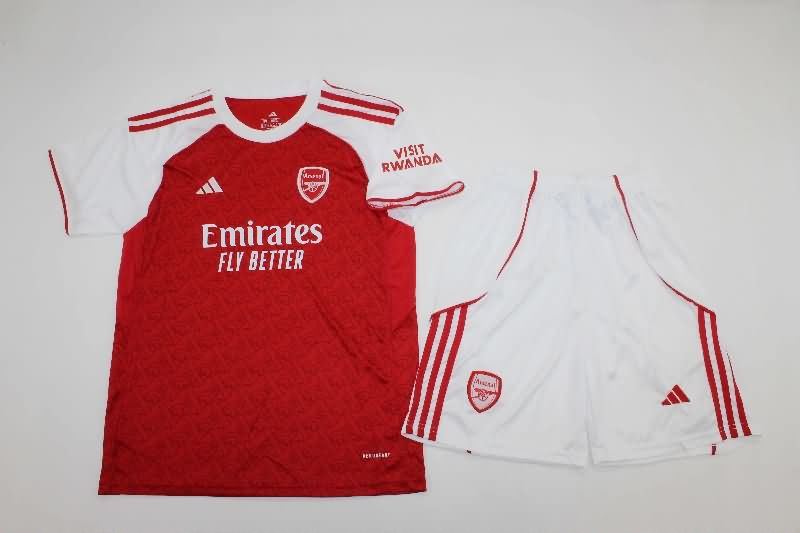 Kids Arsenal 25/26 Home Soccer Jersey And Shorts