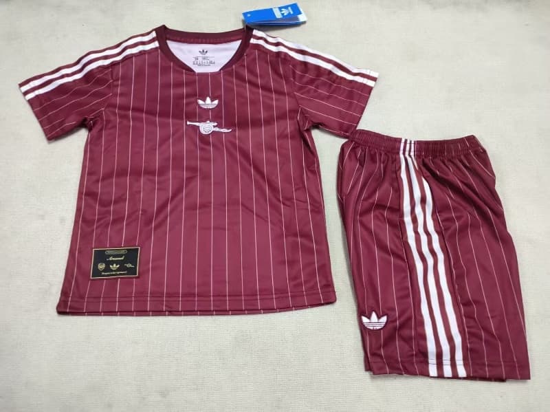Kids Arsenal 25/26 Red Soccer Jersey And Shorts