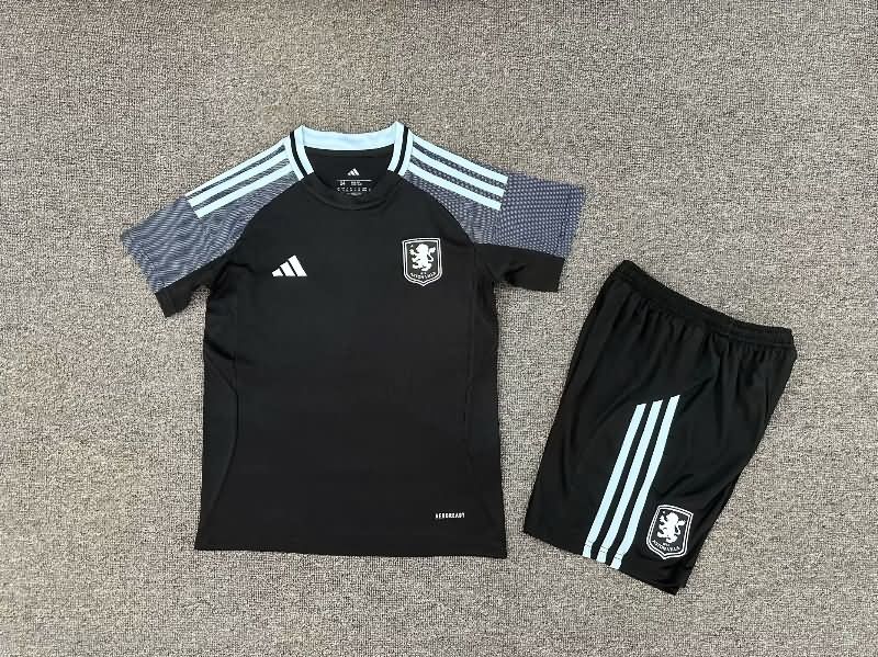Kids Aston Villa 25/26 Away Soccer Jersey And Shorts Kids Aston Villa 25/26 Away Soccer Jersey And Shorts