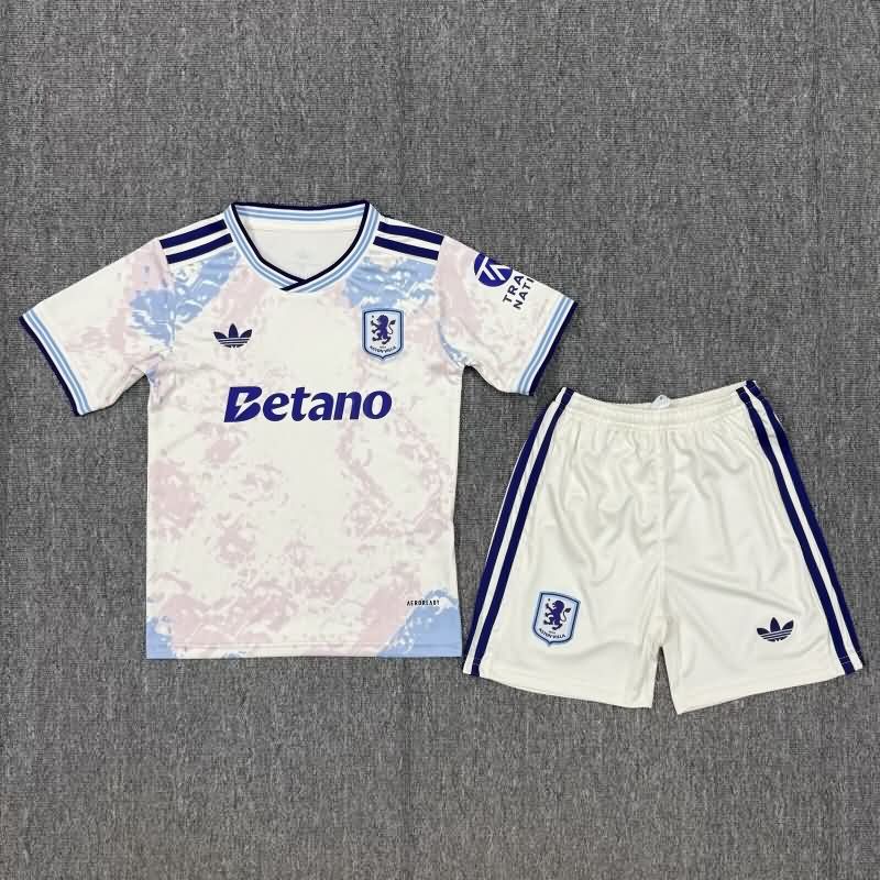 Kids Aston Villa 25/26 Third Soccer Jersey And Shorts