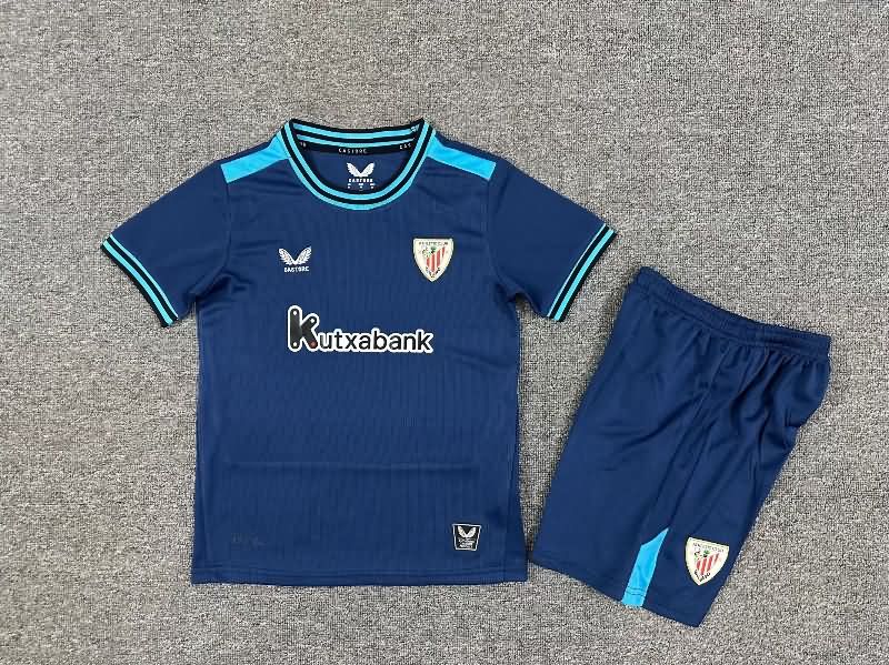 Kids Athletic Bilbao 25/26 Away Soccer Jersey And Shorts