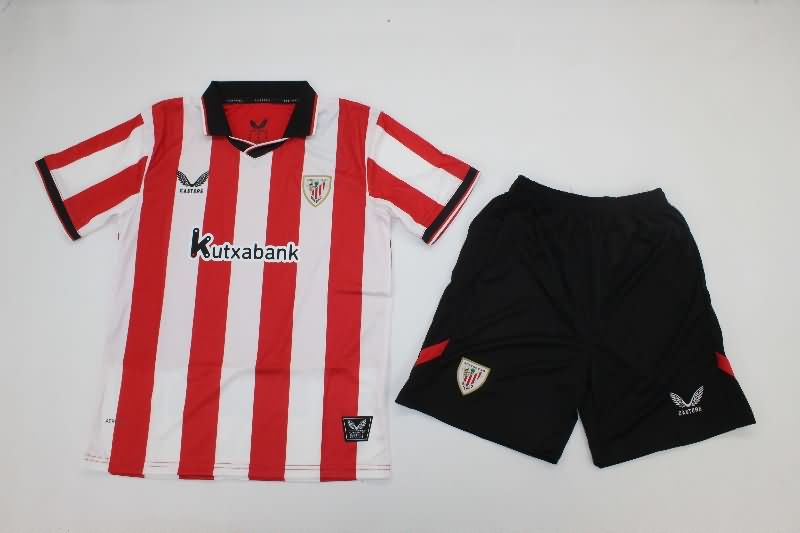 Kids Athletic Bilbao 25/26 Home Soccer Jersey And Shorts