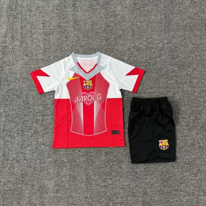 Kids Barcelona 25/26 Special Soccer Jersey And Shorts 12