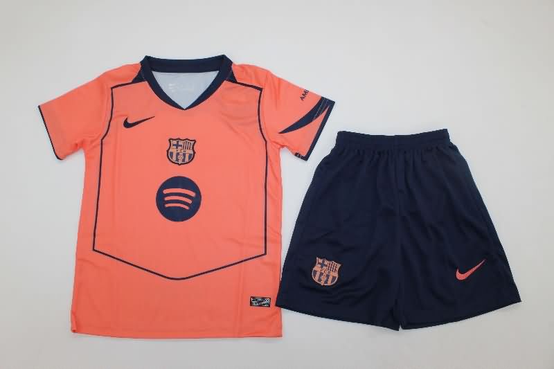 Kids Barcelona 25/26 Third Soccer Jersey And Shorts