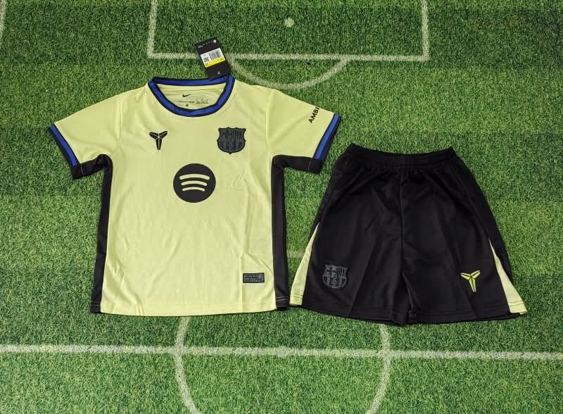 Kids Barcelona 25/26 Yellow Soccer Jersey And Shorts Kids Barcelona 25/26 Yellow Soccer Jersey And Shorts