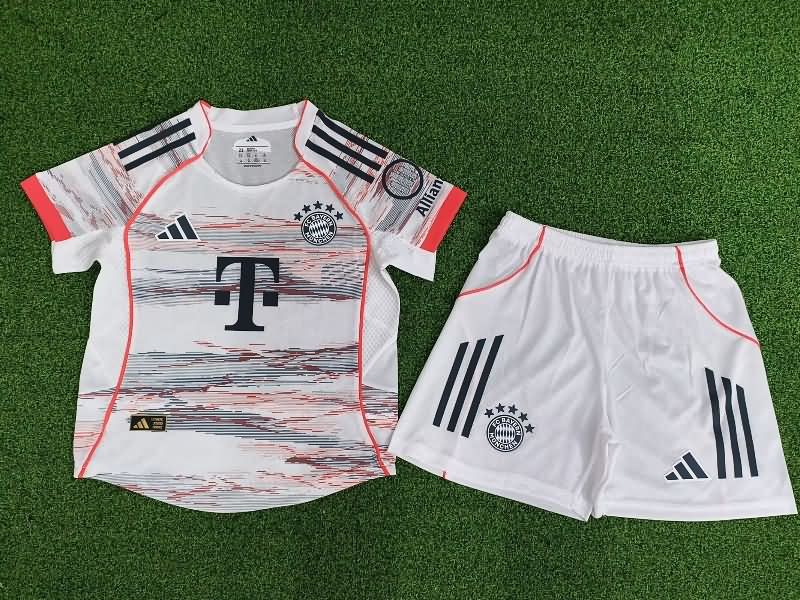 Kids Bayern Munich 25/26 Away Soccer Jersey And Shorts (Player) Kids Bayern Munich 25/26 Away Soccer Jersey And Shorts (Player)