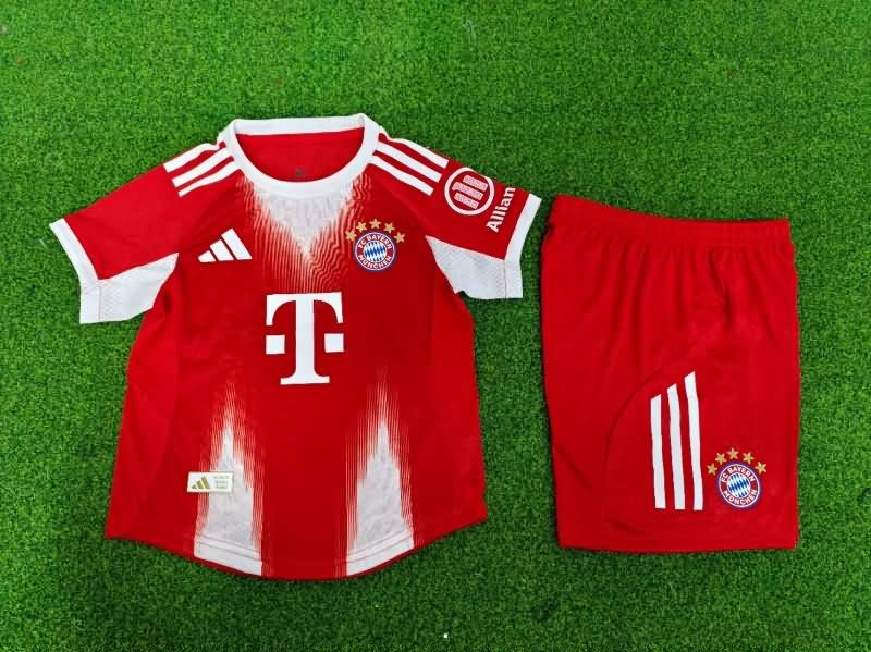 Kids Bayern Munich 25/26 Home Soccer Jersey And Shorts (Player)