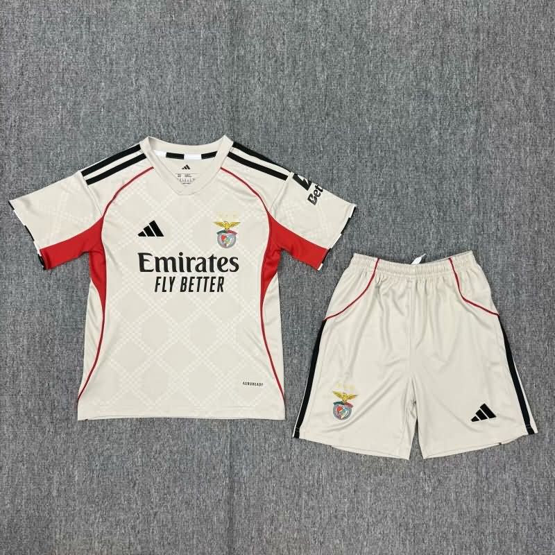 Kids Benfica 25/26 Away Soccer Jersey And Shorts
