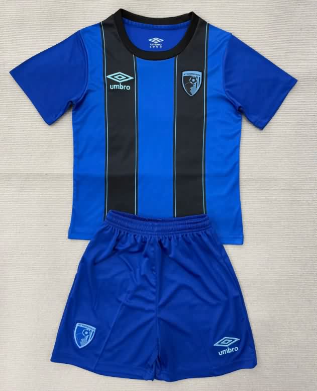 Kids Bournemouth 25/26 Away Soccer Jersey And Shorts