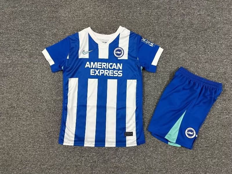Kids Brighton 25/26 Home Soccer Jersey And Shorts