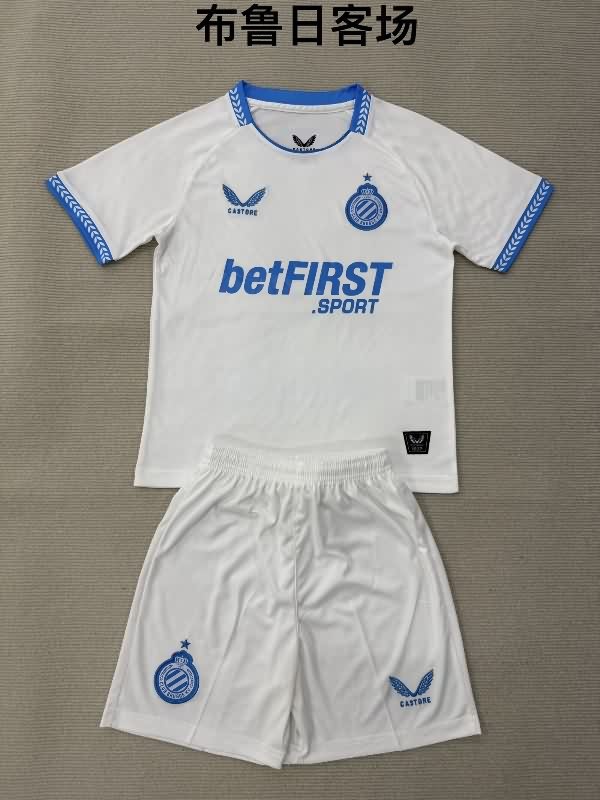 Kids Brugge 25/26 Away Soccer Jersey And Shorts