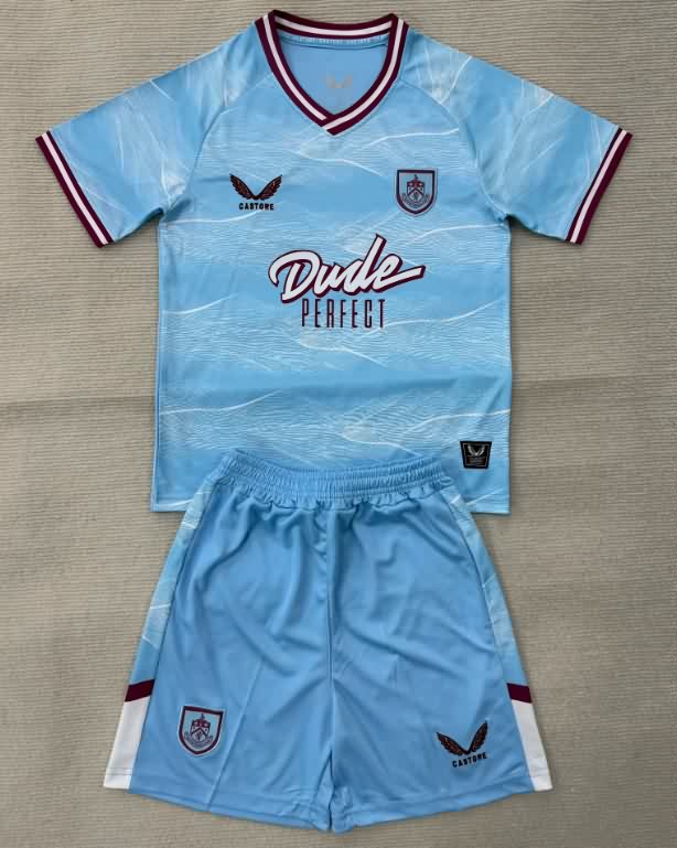 Kids Burnley 25/26 Away Soccer Jersey And Shorts