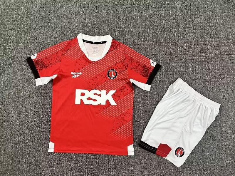 Kids Charlton Athletic 25/26 Home Soccer Jersey And Shorts