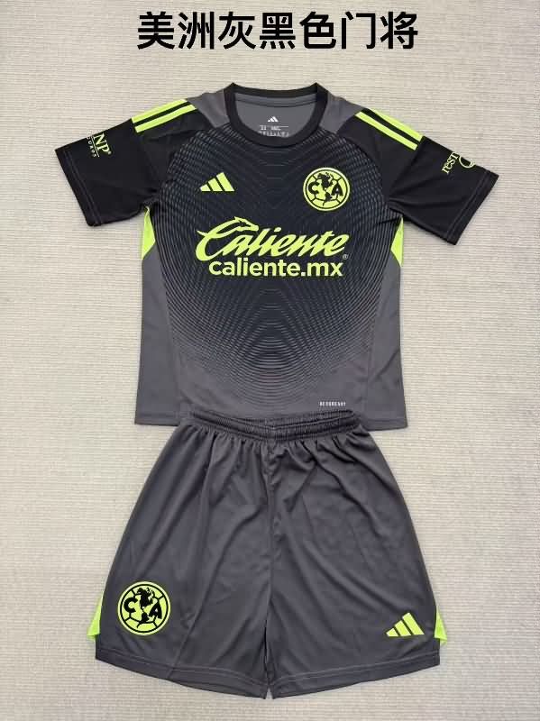 Kids Club America 25/26 Goalkeeper Black Soccer Jersey And Shorts