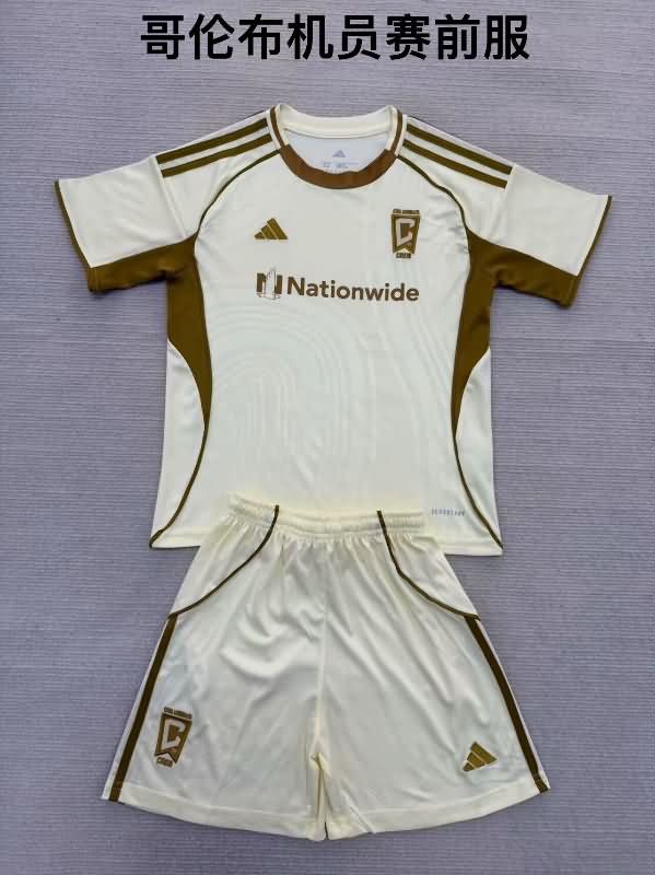 Kids Columbus Crew 2025 Training Soccer Jersey And Shorts
