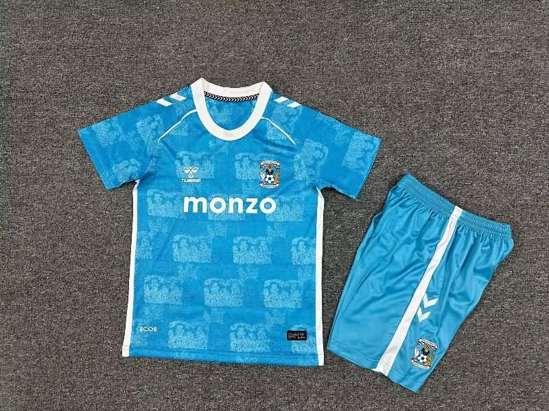 Kids Coventry City 25/26 Home Soccer Jersey And Shorts