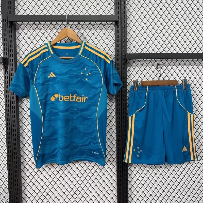 Kids Cruzeiro 2025 Third Soccer Jersey And Shorts
