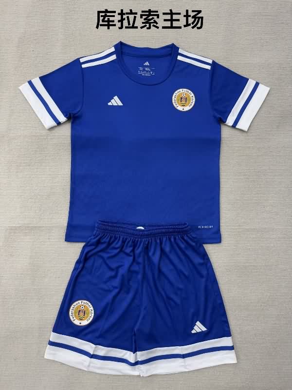 Kids Curacao 2026 Home Soccer Jersey And Shorts