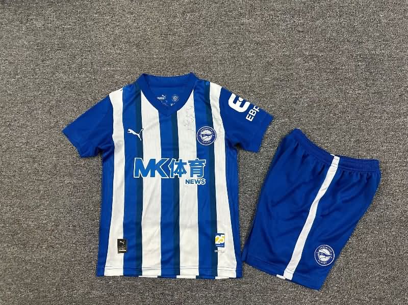 Kids Deportivo Alaves 25/26 Home Soccer Jersey And Shorts Kids Deportivo Alaves 25/26 Home Soccer Jersey And Shorts