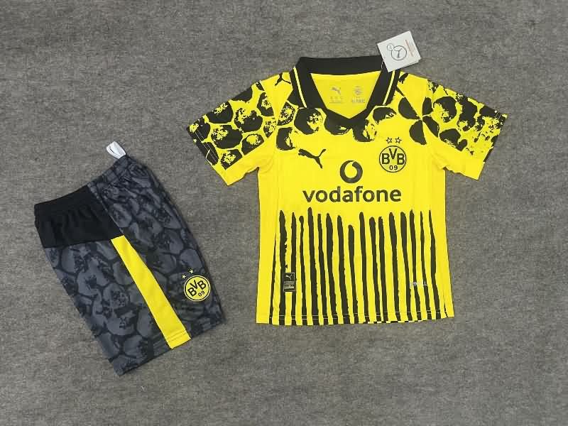 Kids Dortmund 2025 Club World Cup Home Soccer Jersey And Shorts