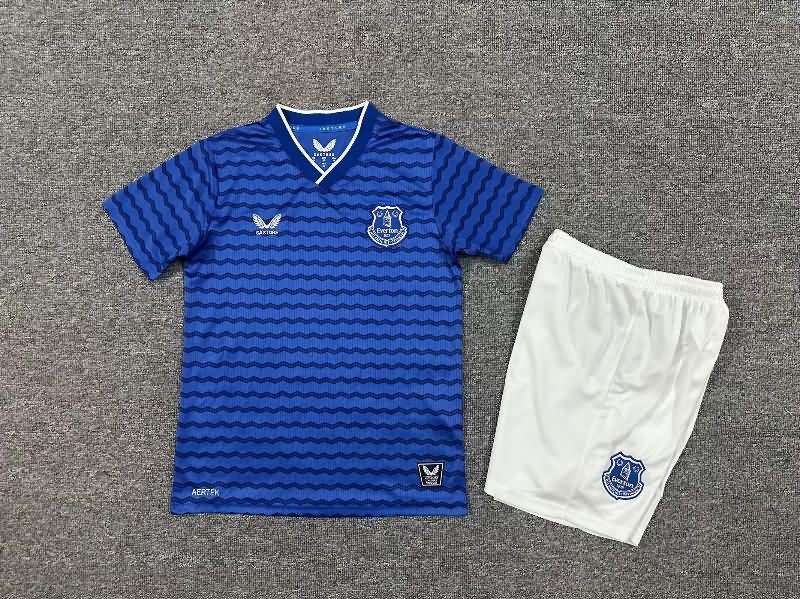 Kids Everton 25/26 Home Soccer Jersey And Shorts