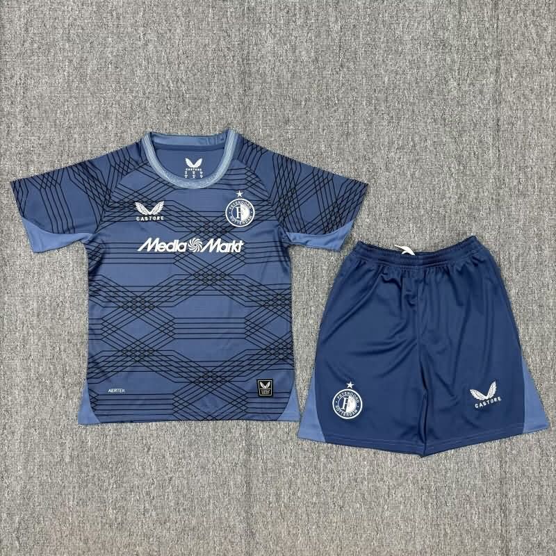 Kids Feyenoord 25/26 Away Soccer Jersey And Shorts