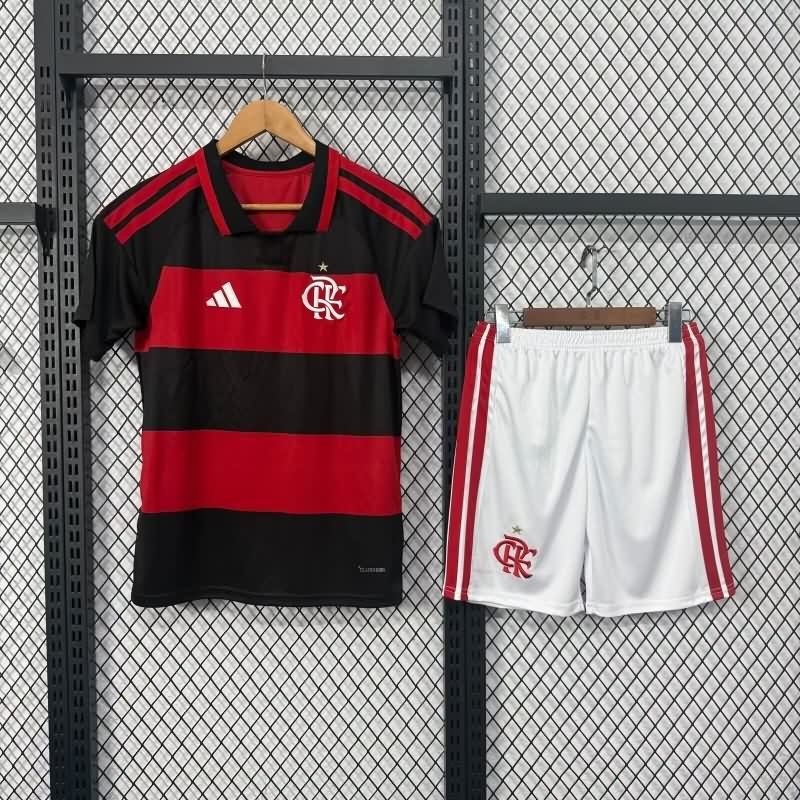 Kids Flamengo 2026 Home Soccer Jersey And Shorts
