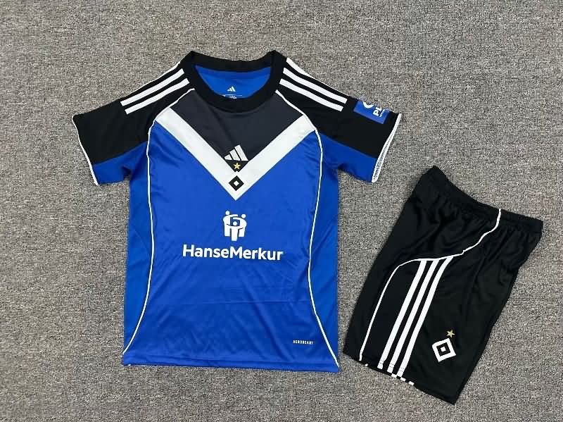 Kids Hamburg 25/26 Away Soccer Jersey And Shorts