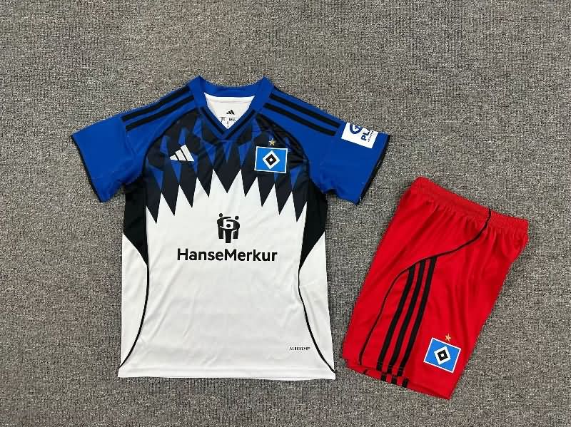 Kids Hamburg 25/26 Home Soccer Jersey And Shorts