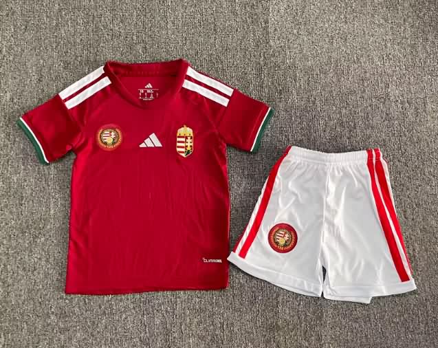 Kids Hungary 2026 Home Soccer Jersey And Shorts